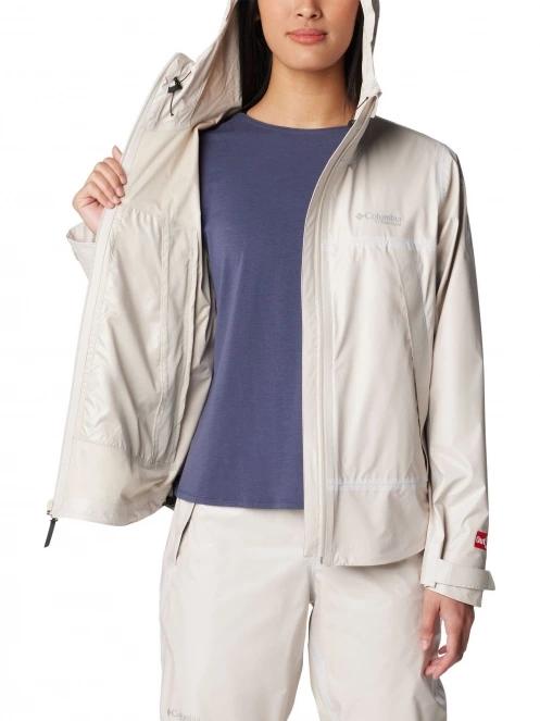 Columbia OutDry Extreme Wyldwood Shell női esőkabát homok színben 5