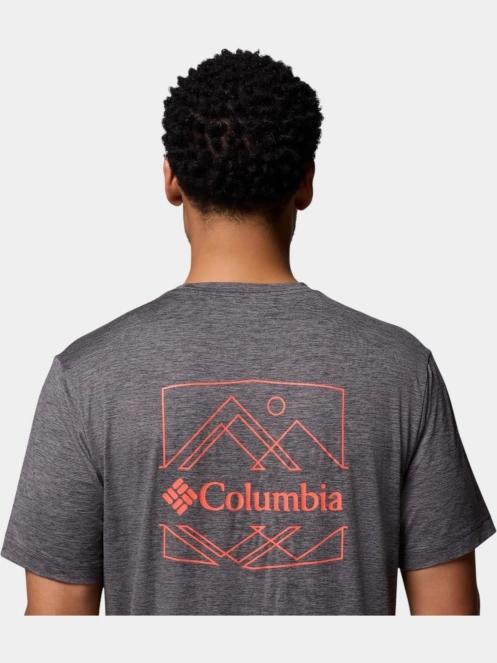 Columbia Kwick Hike Back Graphic Short Sleeve Tee férfi rövid ujjú sport póló fekete színben 7