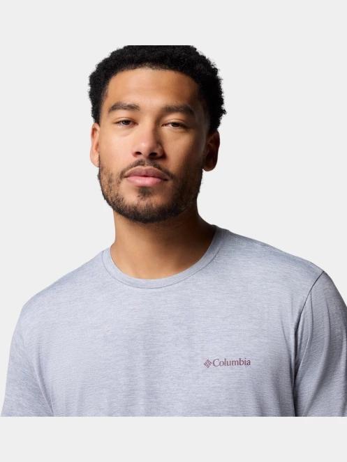Columbia Kwick Hike Back Graphic Short Sleeve Tee férfi rövid ujjú sport póló szürke színben 6