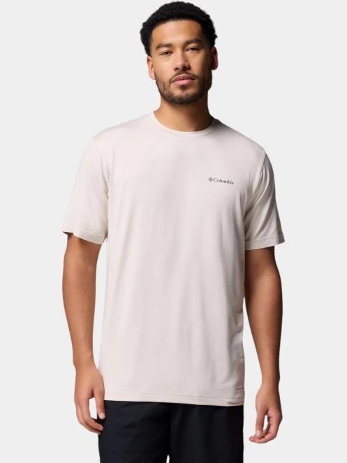 Columbia Kwick Hike Back Graphic Short Sleeve Tee férfi rövid ujjú sport póló homok színben 2