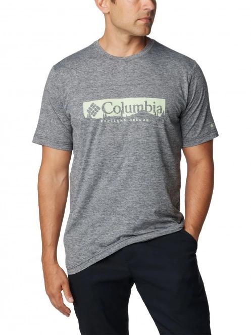 Columbia Kwick Hike Graphic Short Sleeve Tee férfi rövid ujjú sport póló fekete színben 5