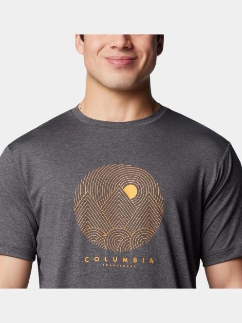Columbia Kwick Hike Graphic Short Sleeve Tee férfi rövid ujjú sport póló fekete színben 6