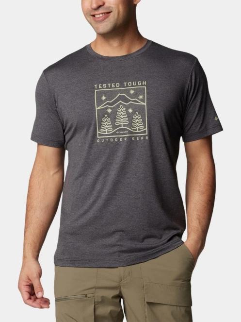 Columbia Kwick Hike Graphic Short Sleeve Tee férfi rövid ujjú sport póló fekete színben 5