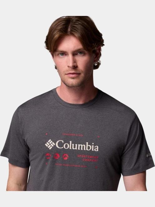 Columbia Kwick Hike Graphic Short Sleeve Tee férfi rövid ujjú sport póló fekete színben 6