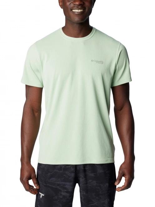 Columbia Summit Valley Short Sleeve Crew férfi rövid ujjú sport póló zöld színben 2