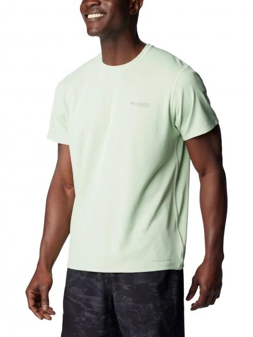 Columbia Summit Valley Short Sleeve Crew férfi rövid ujjú sport póló zöld színben 5