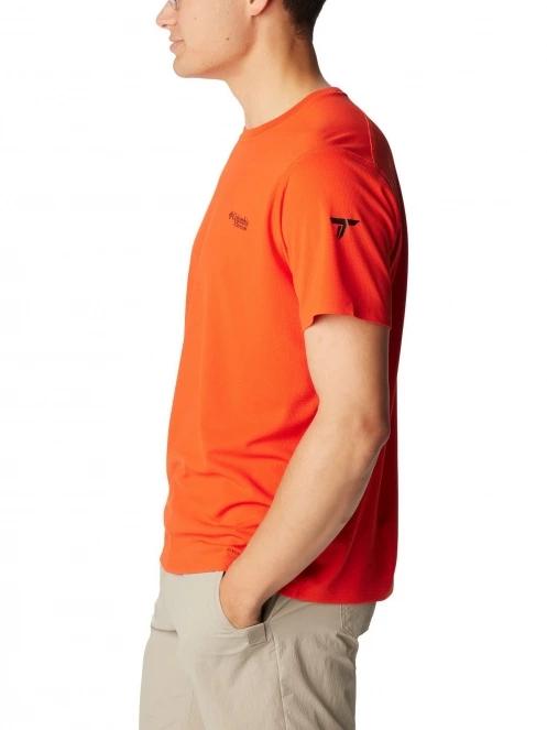 Columbia Summit Valley Short Sleeve Crew férfi rövid ujjú sport póló piros színben 3