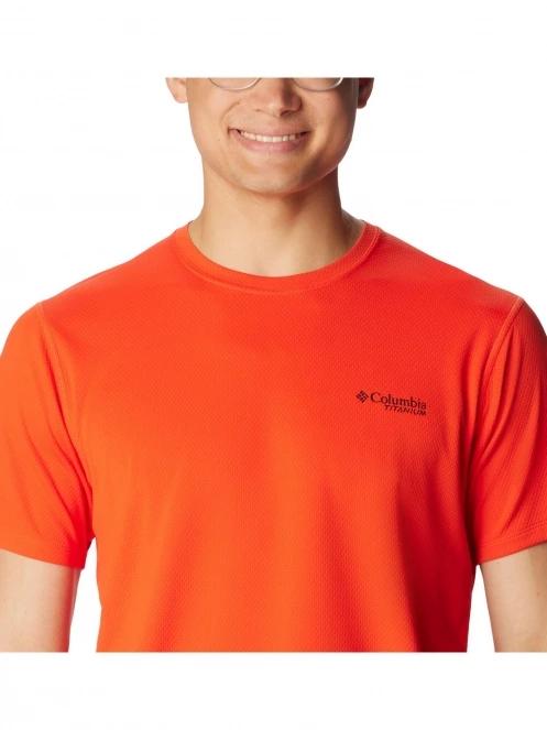 Columbia Summit Valley Short Sleeve Crew férfi rövid ujjú sport póló piros színben 6
