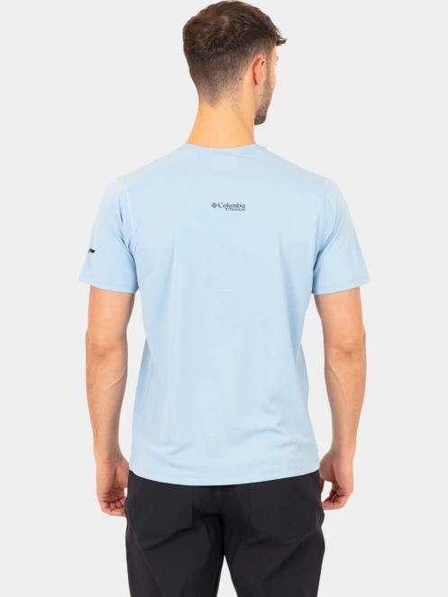 Columbia Summit Valley SS Crew férfi rövid ujjú póló világoskék színben 4