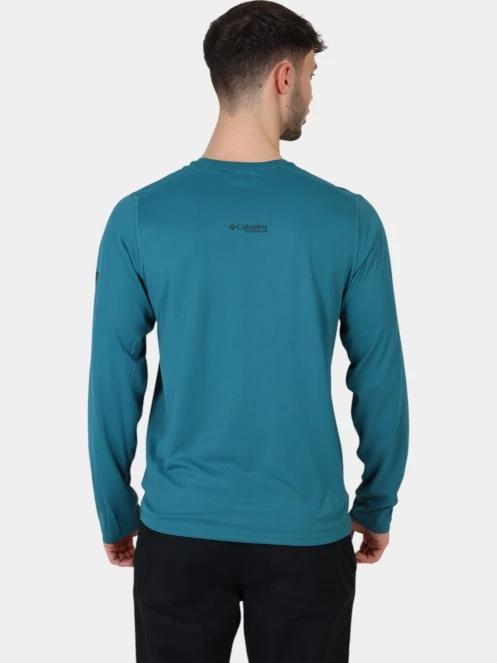 Columbia Summit Valley LS Crew férfi hosszú ujjú sport póló zöld színben 4