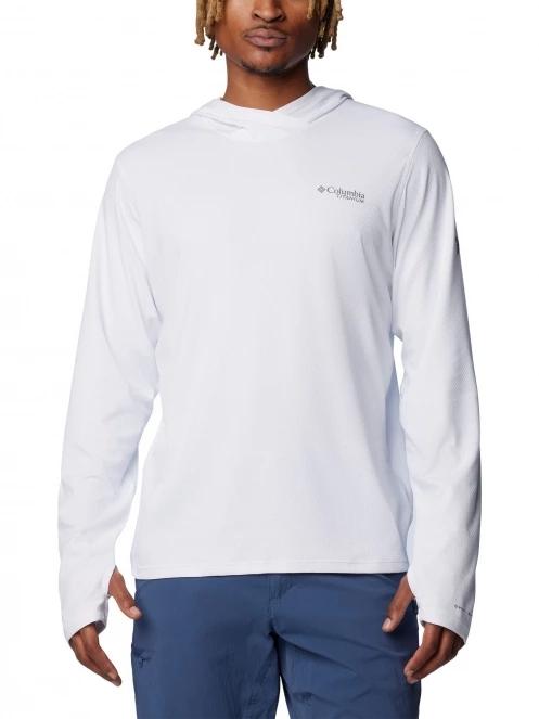 Columbia Summit Valley Hoodie férfi hosszú ujjú sport póló fehér színben 2