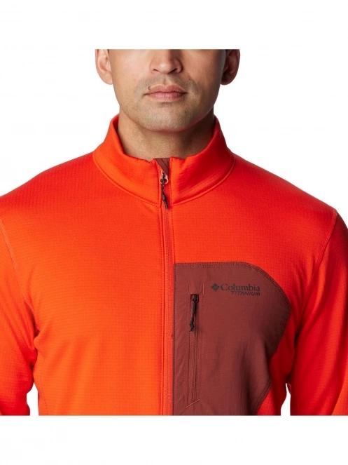 Columbia Triple Canyon Grid Fleece Full Zip férfi polár pulóver narancssárga színben 7