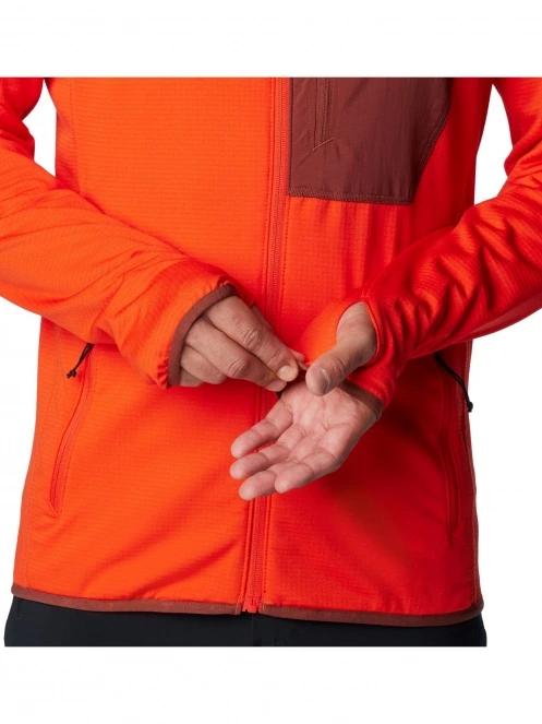 Columbia Triple Canyon Grid Fleece Full Zip férfi polár pulóver narancssárga színben 8