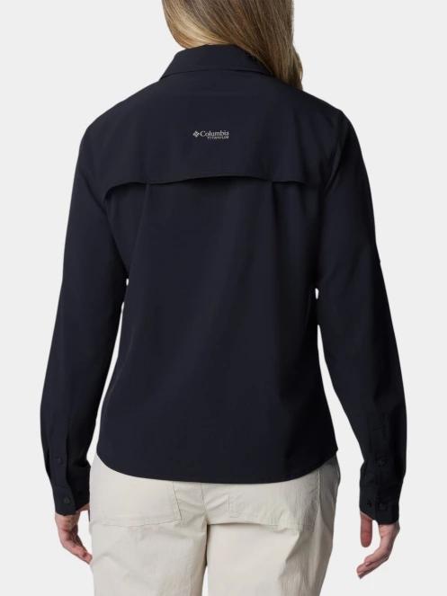 Columbia Summit Valley Woven Long Sleeve Shirt női hosszú ujjú túraing fekete színben 4