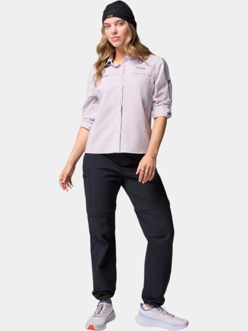 Columbia Summit Valley Woven Long Sleeve Shirt női hosszú ujjú túraing lila színben 5