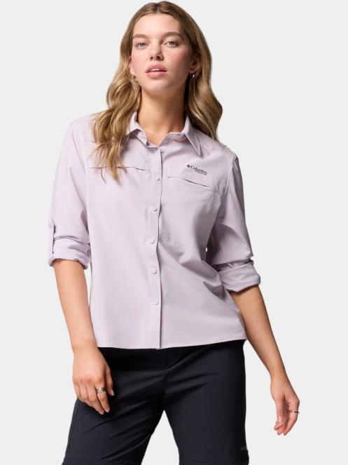 Columbia Summit Valley Woven Long Sleeve Shirt női hosszú ujjú túraing lila színben 7