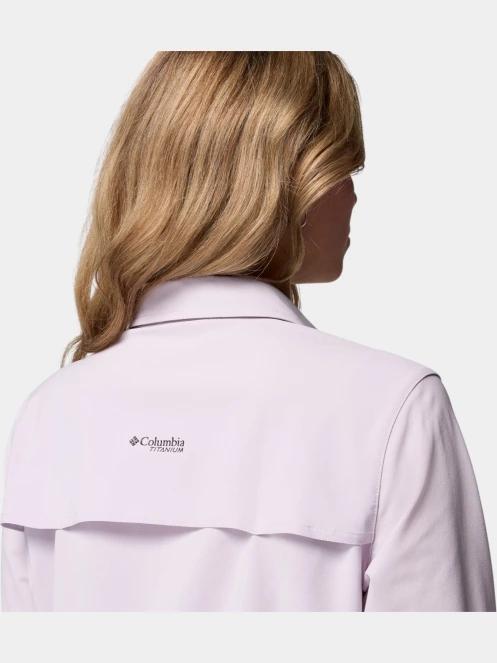 Columbia Summit Valley Woven Long Sleeve Shirt női hosszú ujjú túraing lila színben 10