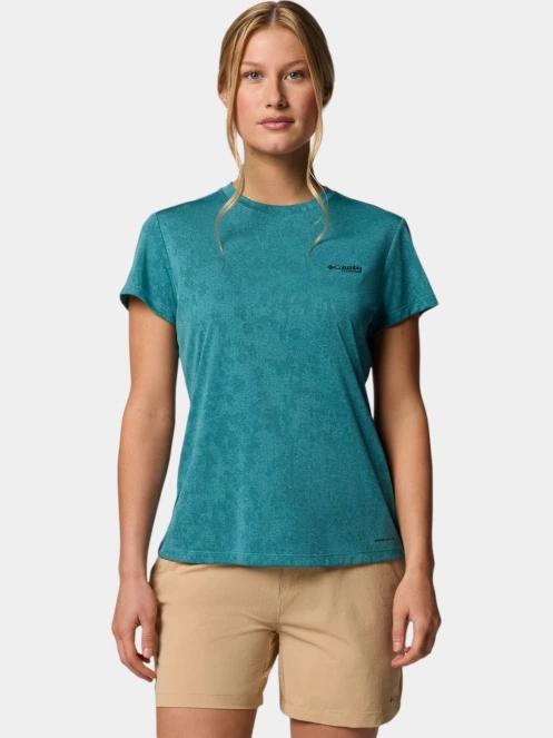 Columbia Bluebird Canyon Short Sleeve Crew női rövid ujjú sport póló zöld színben 2