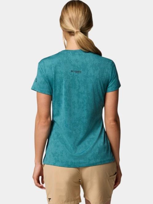 Columbia Bluebird Canyon Short Sleeve Crew női rövid ujjú sport póló zöld színben 4
