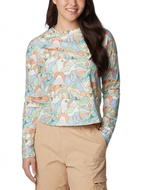 Columbia Boundless Trek Active Long Sleeve Shirt női hosszú ujjú póló homok színben 5