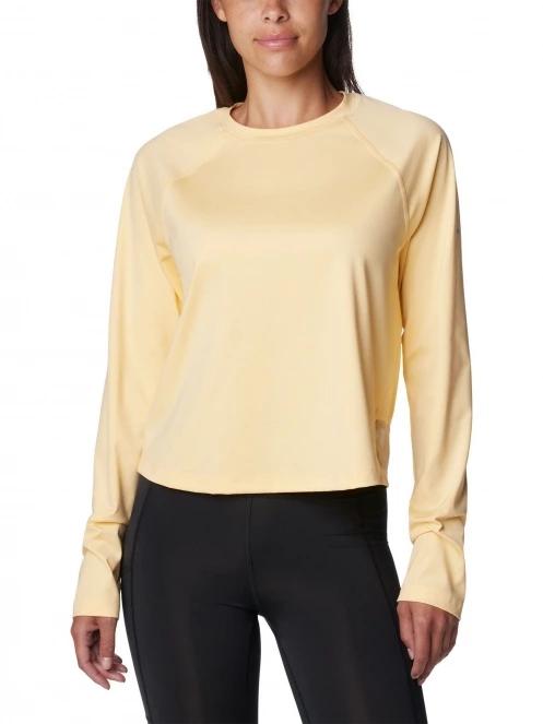 Columbia Boundless Trek Active Long Sleeve Shirt női hosszú ujjú póló sárga színben 2