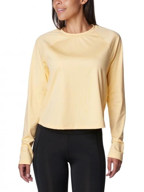 Columbia Boundless Trek Active Long Sleeve Shirt női hosszú ujjú póló sárga színben 5