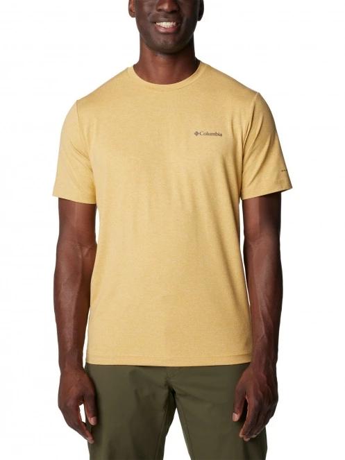 Columbia Tech Trail Crew Neck II férfi rövid ujjú sport póló sárga színben 2