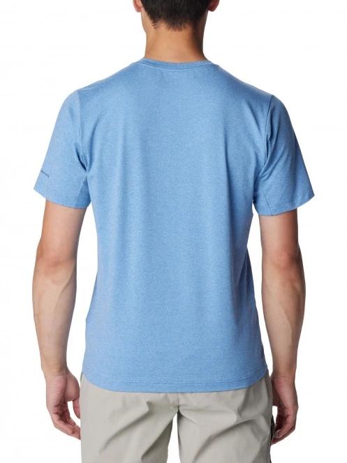 Columbia Tech Trail Crew Neck II férfi rövid ujjú sport póló világoskék színben 4