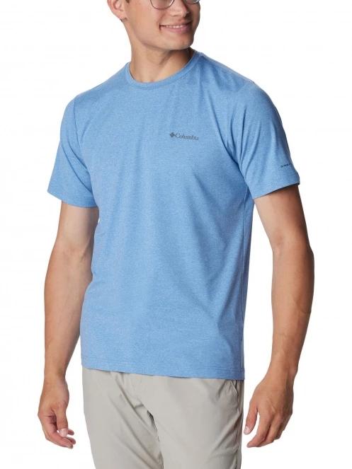 Columbia Tech Trail Crew Neck II férfi rövid ujjú sport póló világoskék színben 5