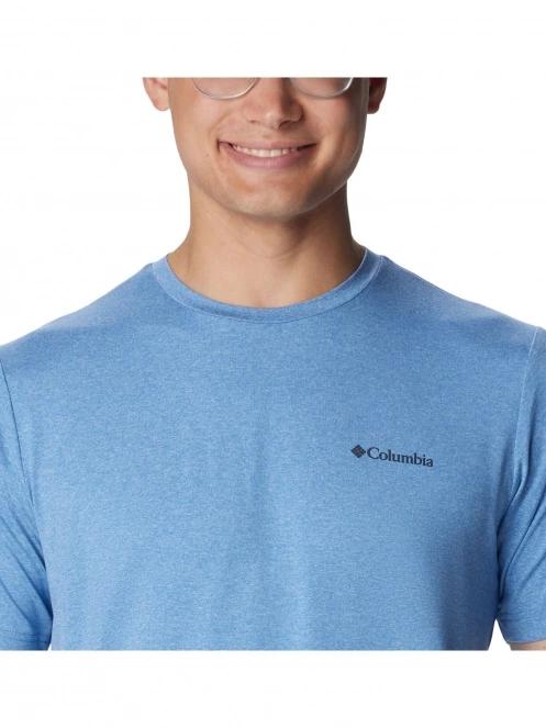 Columbia Tech Trail Crew Neck II férfi rövid ujjú sport póló világoskék színben 6