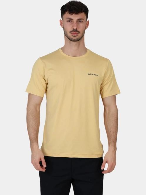 Columbia Tech Trail Crew Neck II férfi rövid ujjú sport póló sárga színben 2