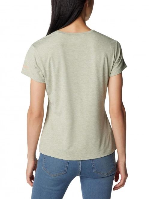 Columbia Sloan Ridge Graphic Short Sleeve Tee női rövid ujjú póló zöld színben 4
