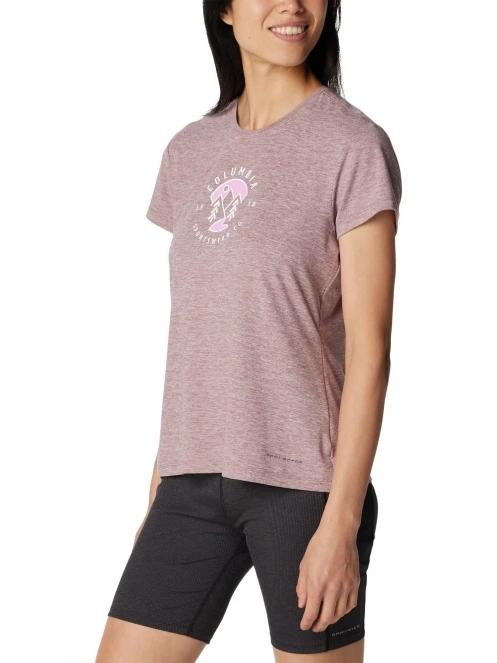 Columbia Sloan Ridge Graphic Short Sleeve Tee női rövid ujjú póló piros színben 5