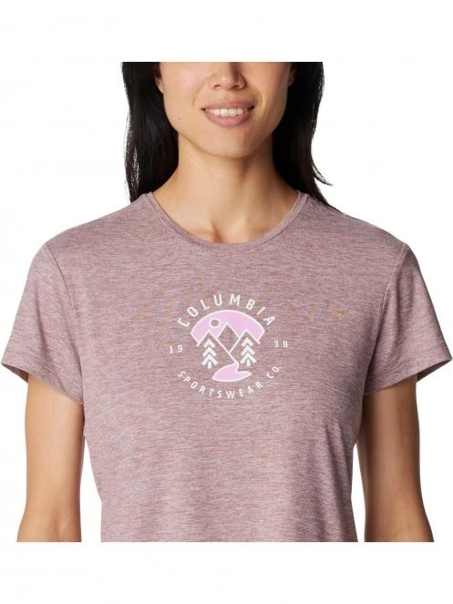 Columbia Sloan Ridge Graphic Short Sleeve Tee női rövid ujjú póló piros színben 6