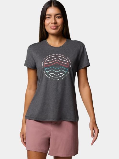 Columbia Sloan Ridge Graphic SS Tee női rövid ujjú póló fekete színben 2