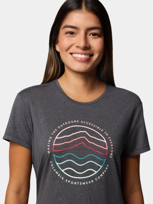 Columbia Sloan Ridge Graphic SS Tee női rövid ujjú póló fekete színben 5