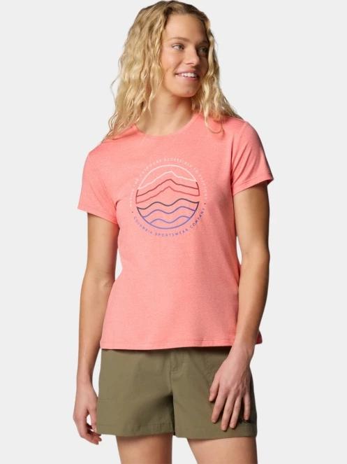 Columbia Sloan Ridge Graphic SS Tee női rövid ujjú póló piros színben 2