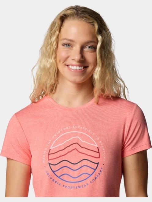 Columbia Sloan Ridge Graphic SS Tee női rövid ujjú póló piros színben 6