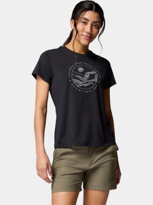 Columbia Sloan Ridge Graphic Short Sleeve Tee női rövid ujjú póló fekete színben 2