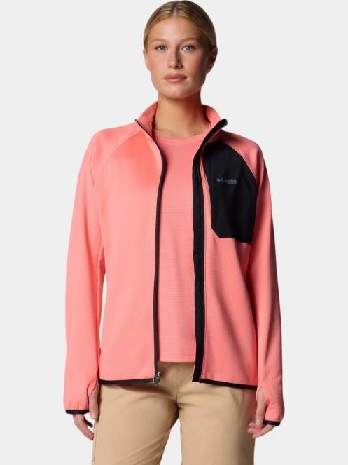 Columbia Triple Canyon Grid Fleece FZ női polár pulóver rózsaszín színben 2