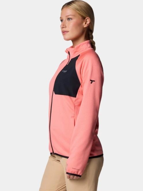 Columbia Triple Canyon Grid Fleece FZ női polár pulóver rózsaszín színben 3