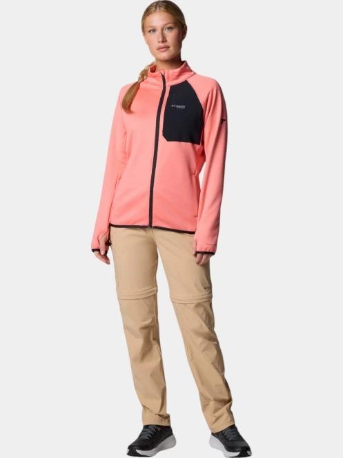 Columbia Triple Canyon Grid Fleece FZ női polár pulóver rózsaszín színben 5
