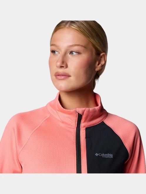 Columbia Triple Canyon Grid Fleece FZ női polár pulóver rózsaszín színben 6