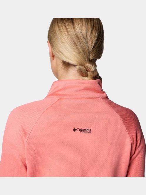 Columbia Triple Canyon Grid Fleece FZ női polár pulóver rózsaszín színben 7