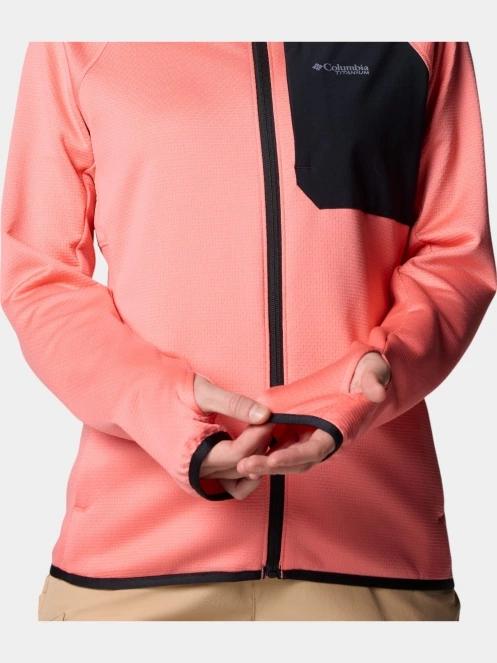 Columbia Triple Canyon Grid Fleece FZ női polár pulóver rózsaszín színben 8