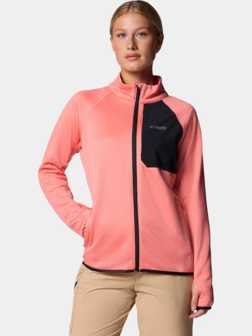 Columbia Triple Canyon Grid Fleece FZ női polár pulóver rózsaszín színben 9