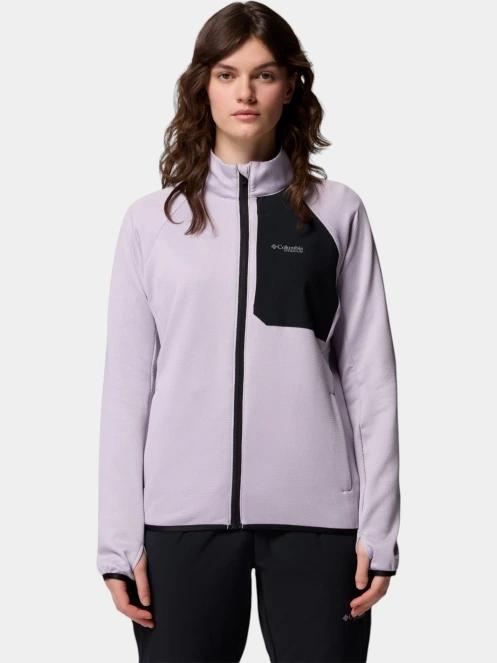 Columbia Triple Canyon Grid Fleece Full Zip női polár pulóver lila színben 2