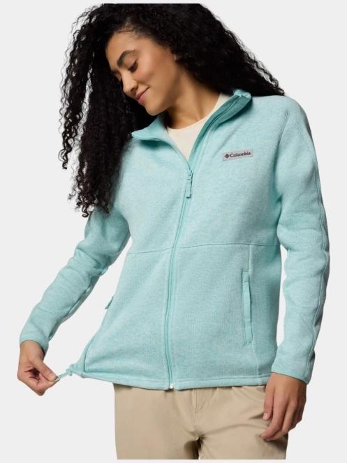 Columbia Sweater Weather Full Zip II női polár pulóver zöld színben 6