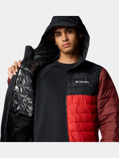 Columbia Powder Lite II Hooded Jacket férfi steppelt átmeneti kabát piros színben 6