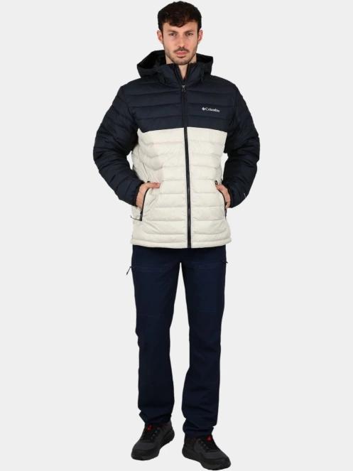 Columbia Powder Lite II Hooded Jacket férfi steppelt átmeneti kabát homok színben 5
